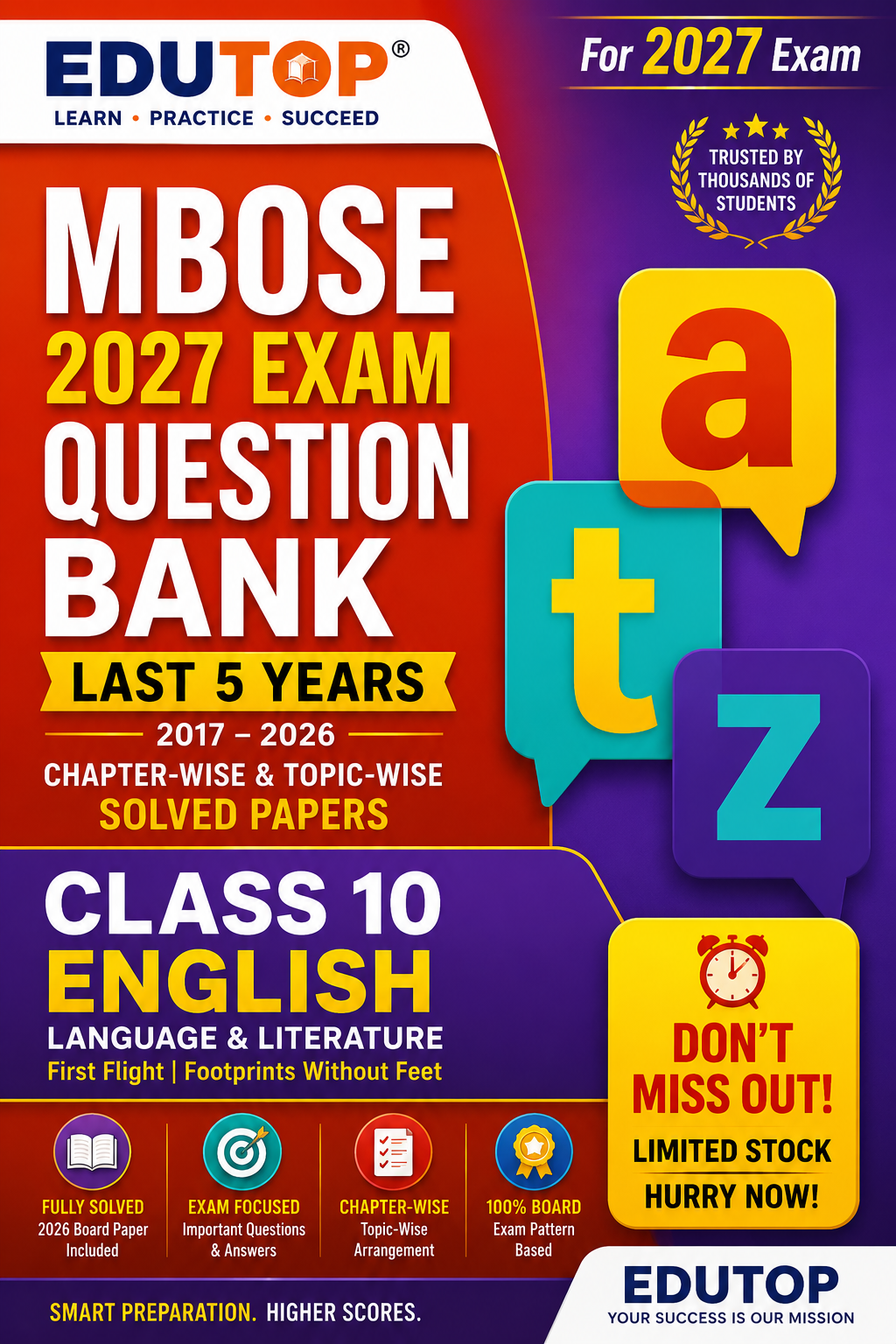 Class 10 English 5-Year Question Bank MBOSE