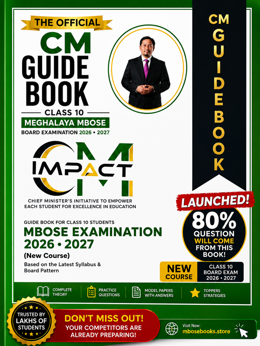 CM IMPACT Guide Book Class 10 MBOSE 2026–2027 (New Course) | Complete Board Exam Preparation